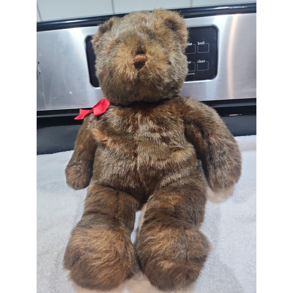 Vintage~TY~1990~Tan/Brown~Stuffed Animal~Beanie At Paws ~Teddy Bear